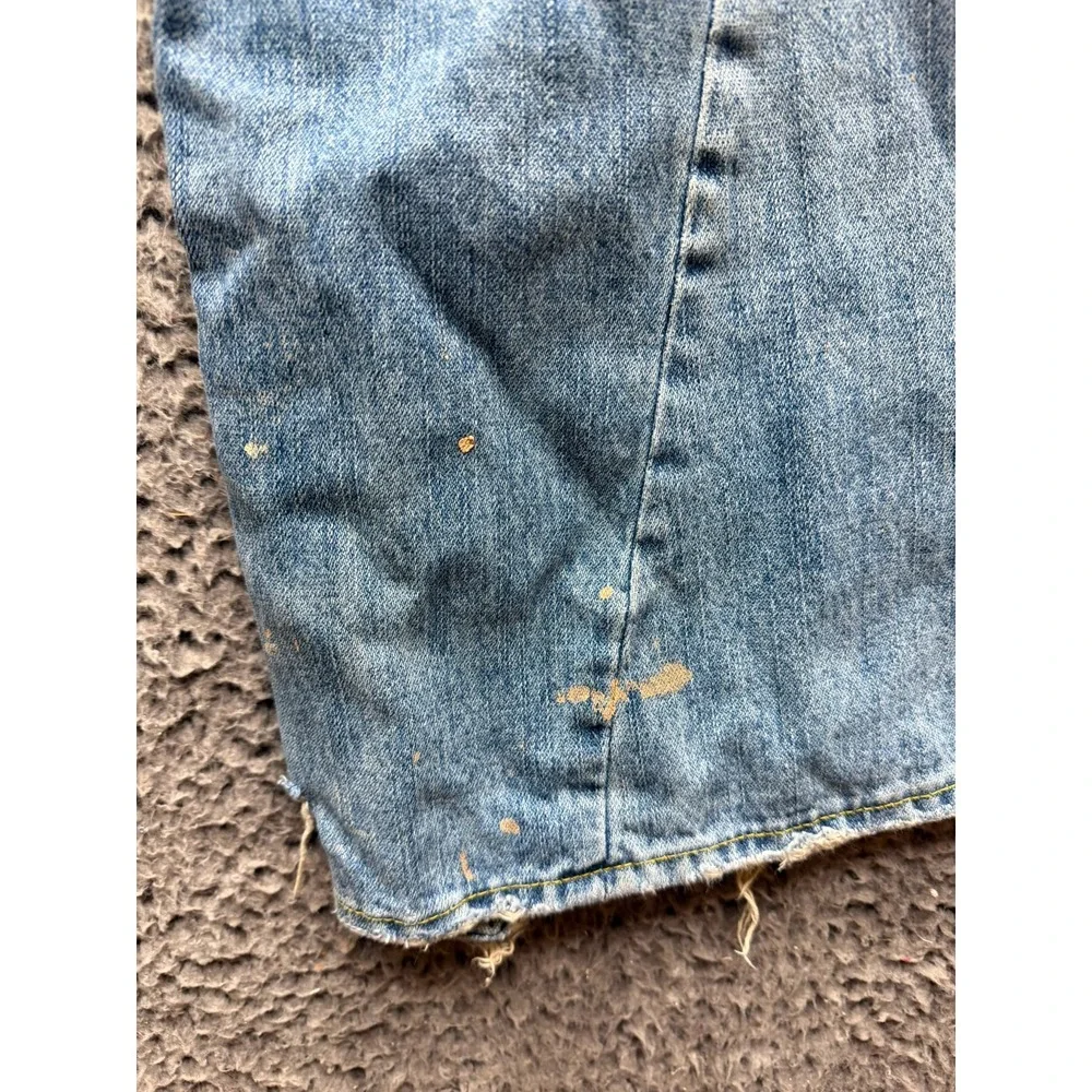 Y2k True Religion Big Rig Stone & Tint Rips Patchwork Denim Jeans Size 36 x 34